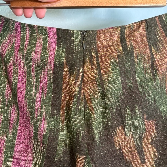 Angelo Mozzillo Women’s Pink Brown Abstract Printed Bootcut Boho Trousers - Picture 5 of 11